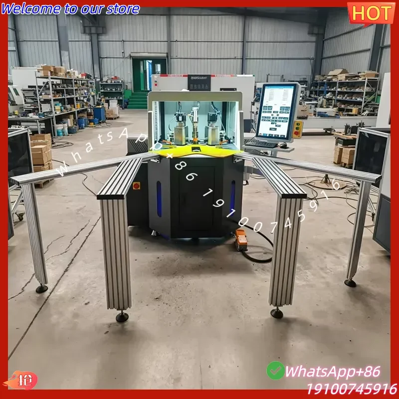 2026Hot High Precision 10-Axis CNC Aluminum Profile Corner Joining Machine Automatic Window Frame Crimper Equipment