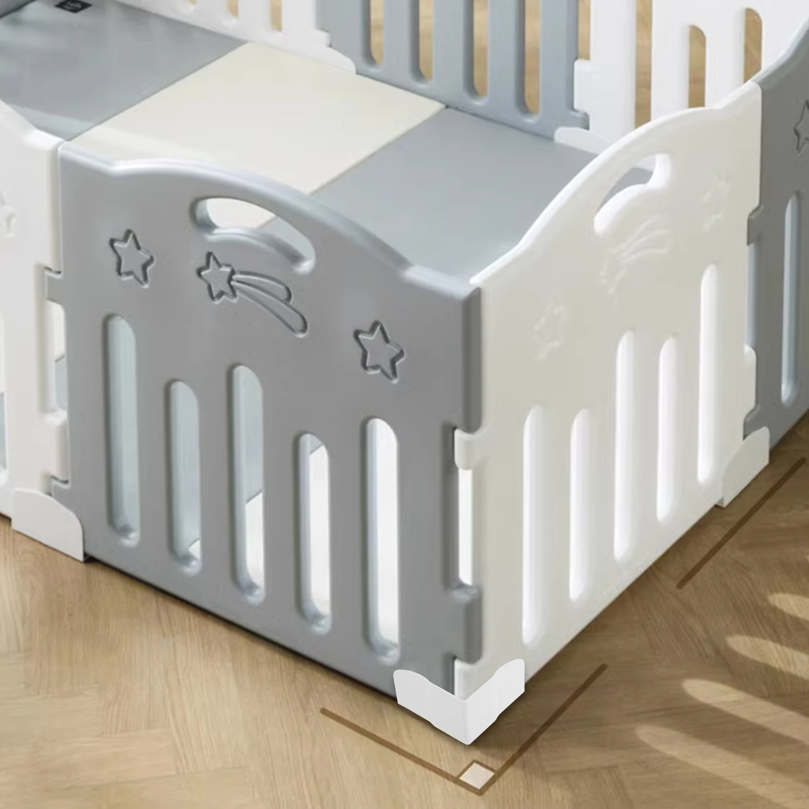 

2Pcs Playpen Stabilizer Non Plastic Base Fixator Fence Holder for Floor Playpen Accessories Stable Support Part