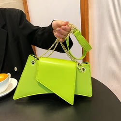 Bolso de hombro de alta calidad para mujer, bolsos con cadena de lujo, bolsos Retro de cuero de primera calidad para mujer, bolso de mano para axila de diseñador