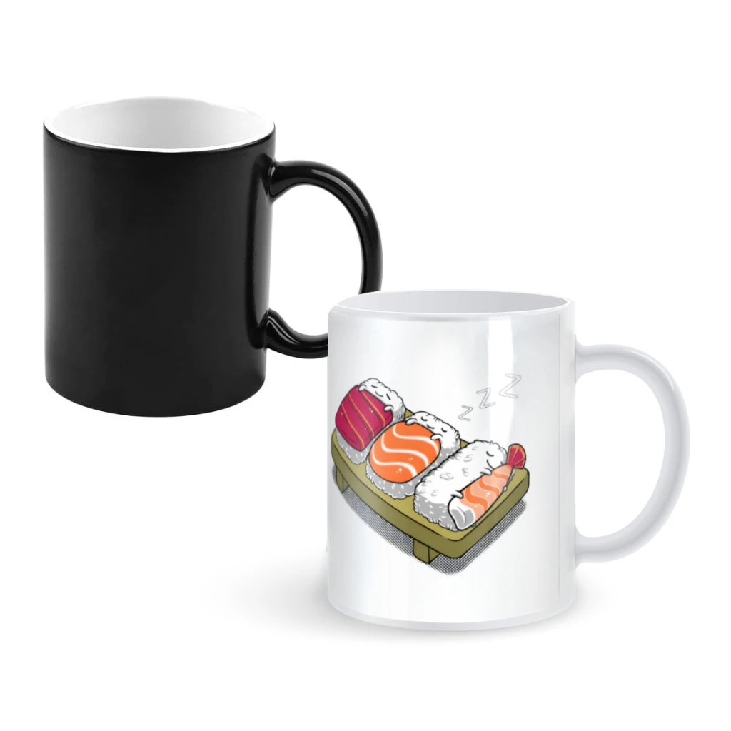 

SushiCoffee Mugs And Mug Creative Color Change Tea Cup Ceramic Milk Cups Novelty Gifts