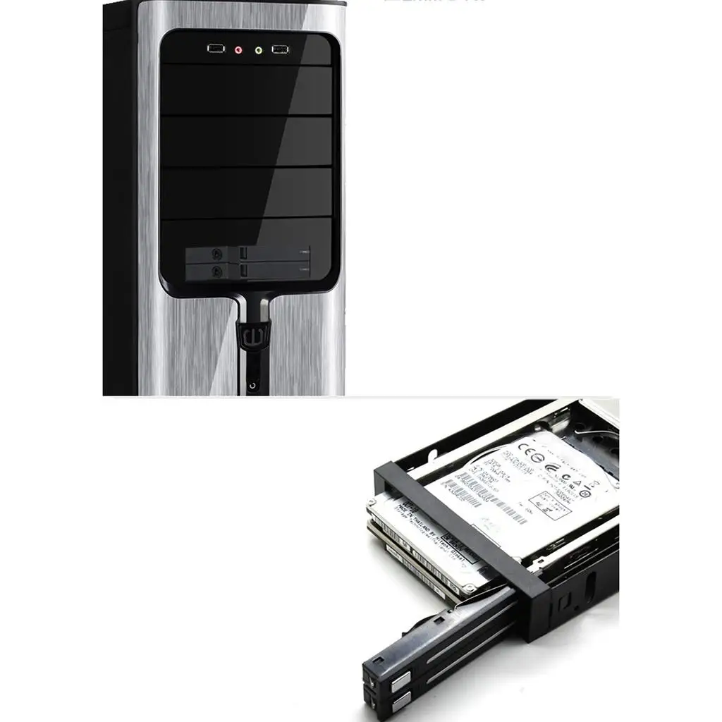 

Internal SATA Mobile Rack Trayless Hard Drive Caddy Metal Enclosure Easy Install for Desktop Equipment