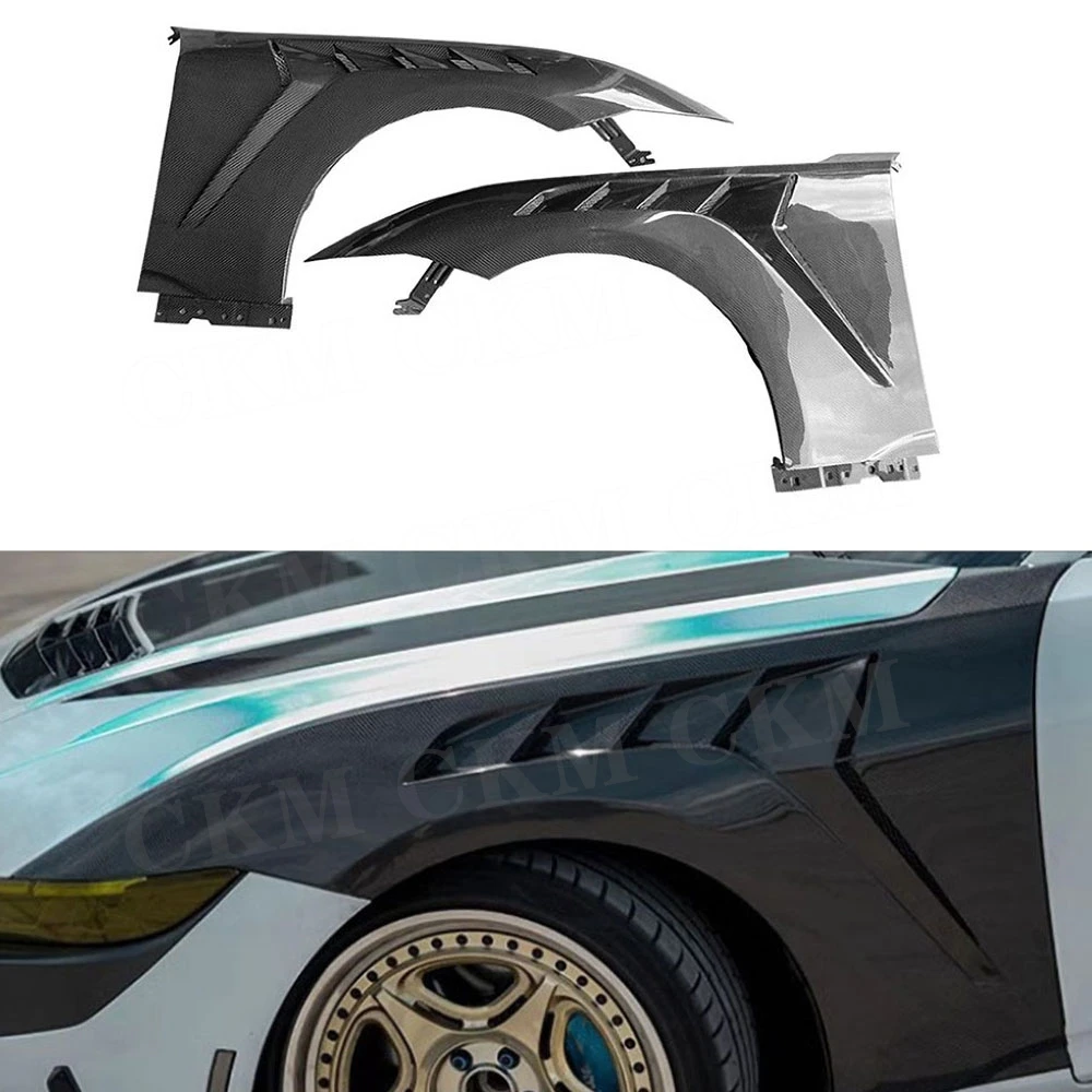 

Front Side Fenders Carbon Fiber for Ford Mustang 2024+ Front Side Fender Vents Trim Front Fender Auto Accessories Body Kit FRP