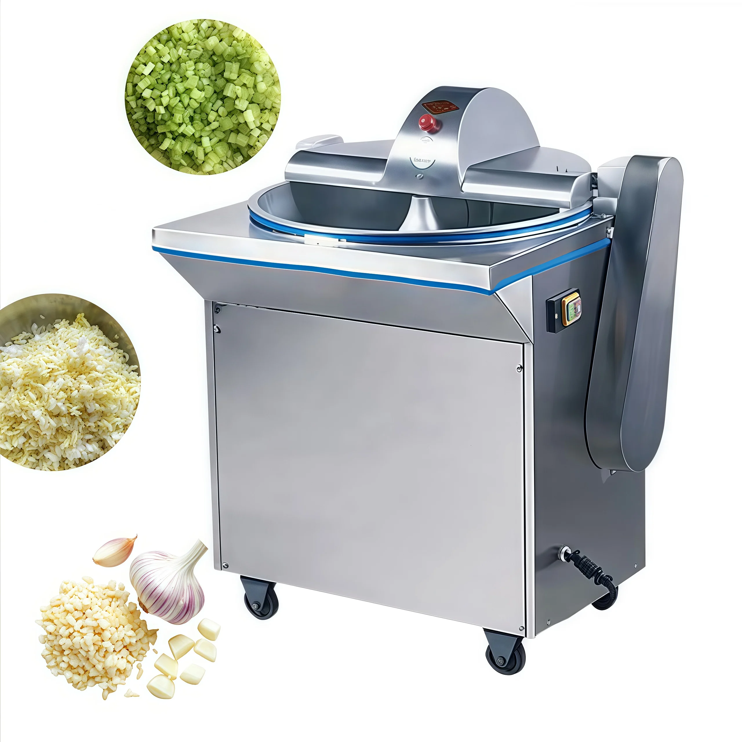 Stainless Steel Vegetable Bowl Cutter Cabbage Vegetable Leek Chopper Grinder Vegetable Fruit Chopping Machine