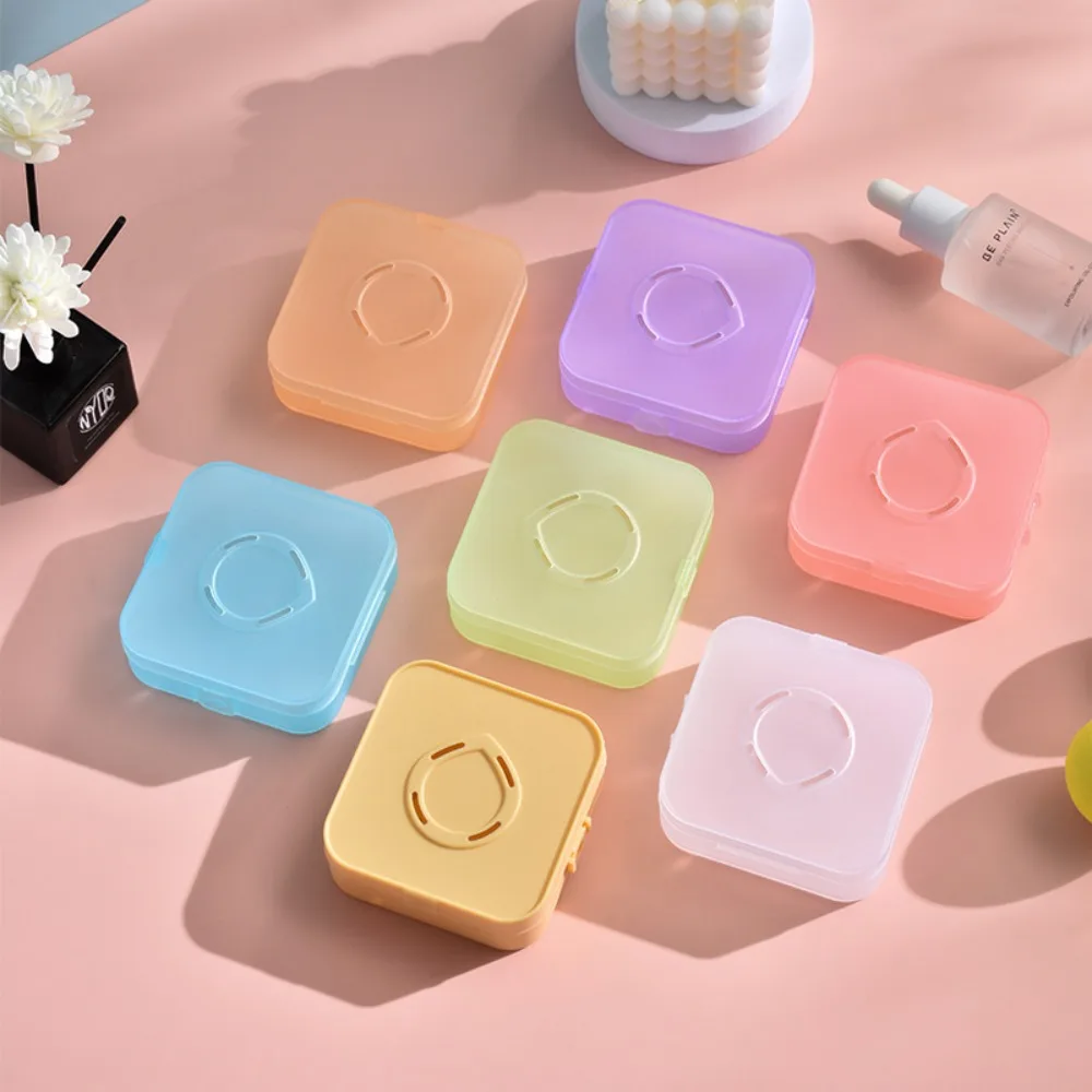 Mini Portable Powder Puff Storage Box Multiple Pores Breathable Empty Box Household Dust-proof Large Powder Puff Box Travel