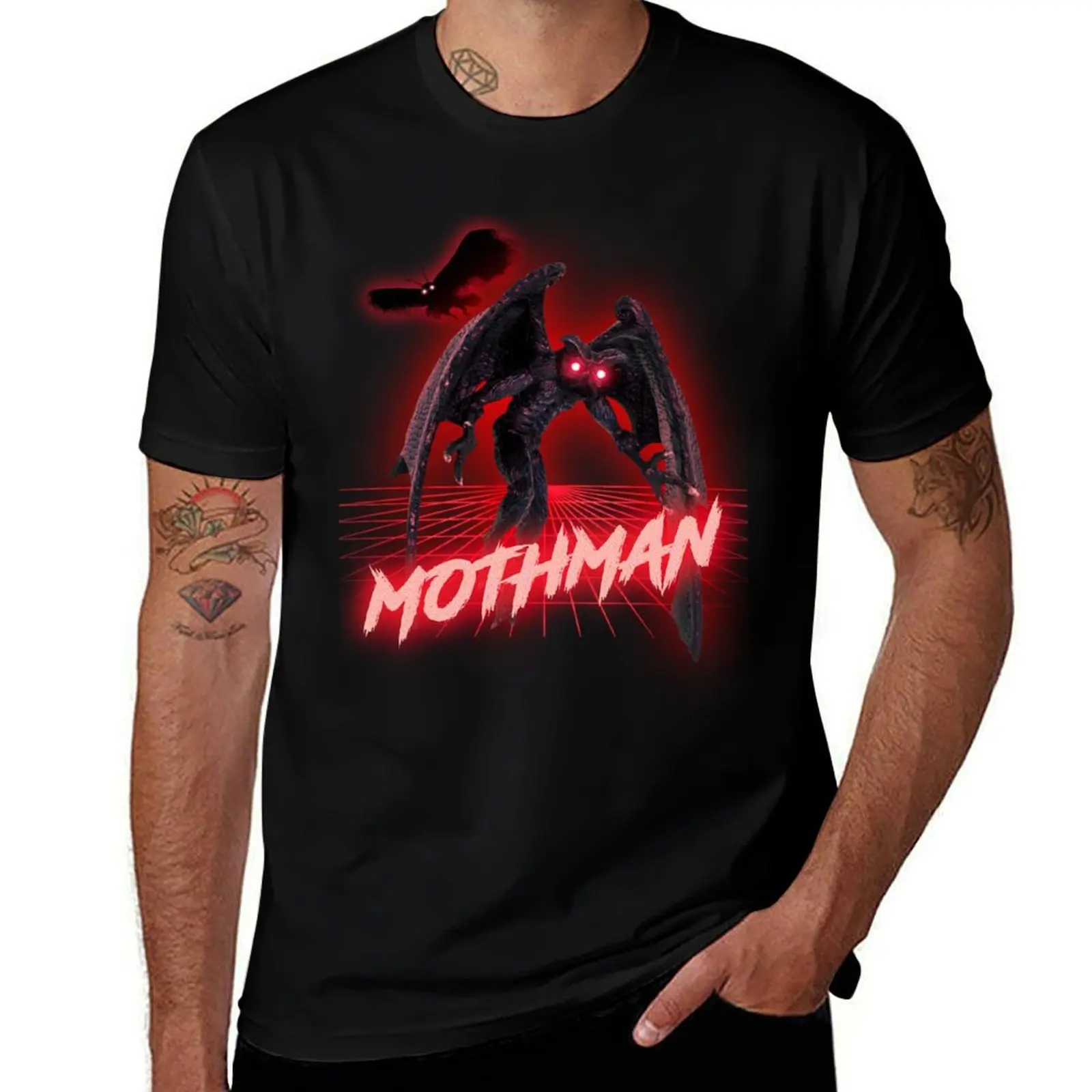 

Футболка Mothman Essential, большие хлопковые футболки с рисунком, футболка на заказ, черные футболки для мужчин