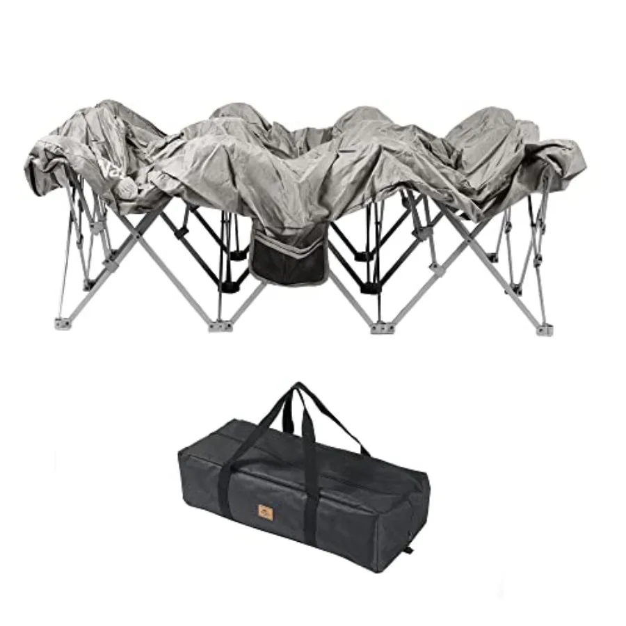 

Каркас раскладной кровати для кемпинга CosyWild на 2 человек (только каркас, матрас не входит в комплект), полноразмерная складная кровать для кемпинга с боковым карманом и сумкой для переноски.