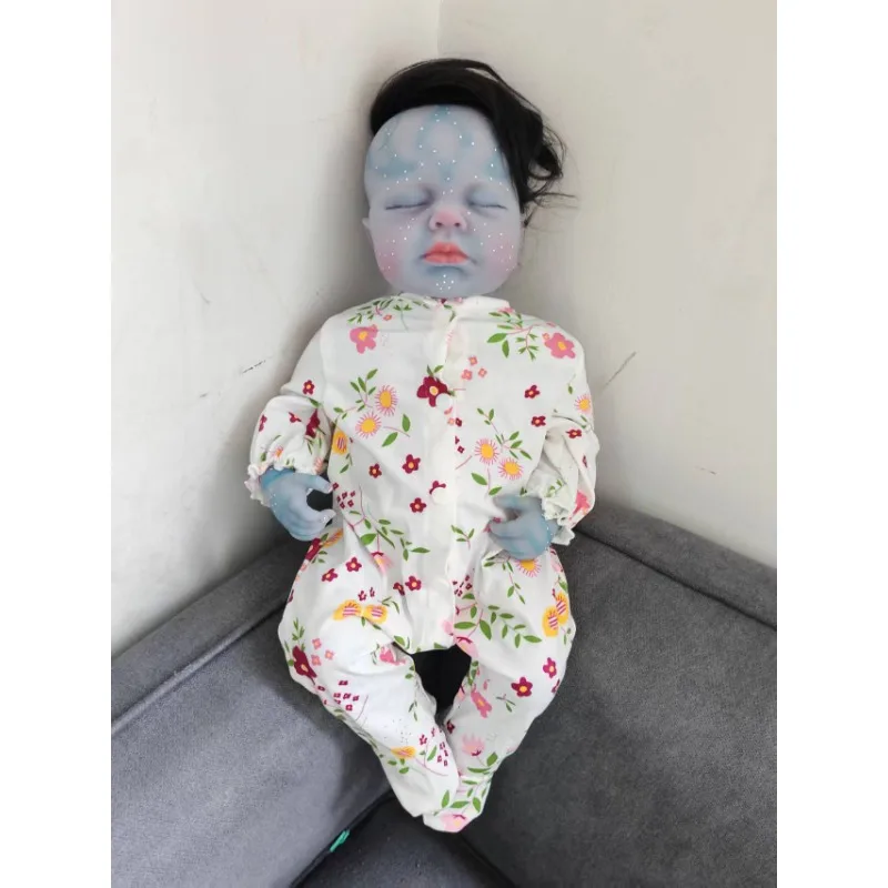 49cm  Silicone Baby Doll  LouLou Lifelike Girls 3D Skin Real Looking Baby Dolls Muñeca Bebe Reborn