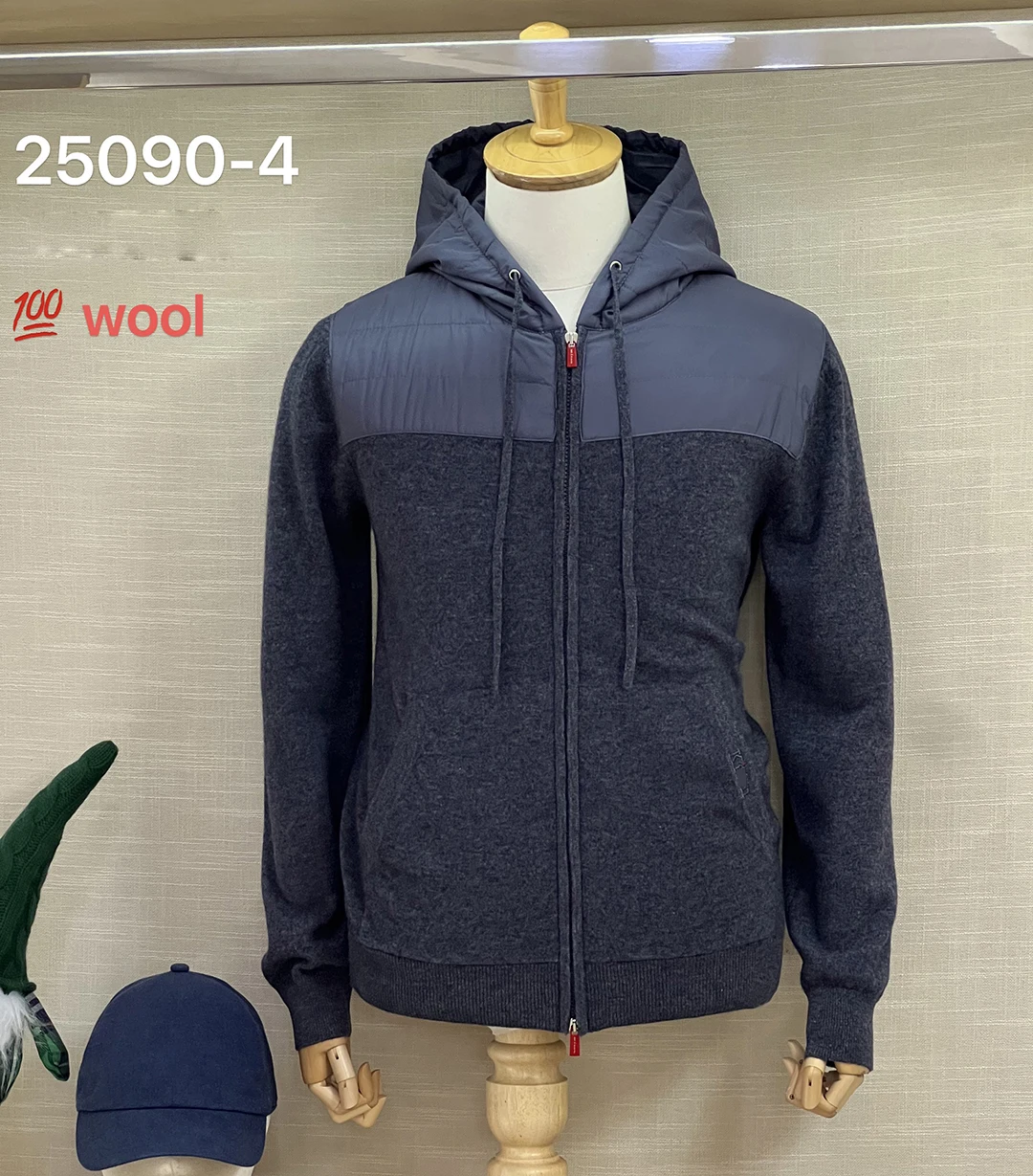 BILLIONAIRE BLKA CPTG Jacket Wool men 2025 Autumn winter New Fashion Straight Hooded zipper high quality Coat big size M-4XL