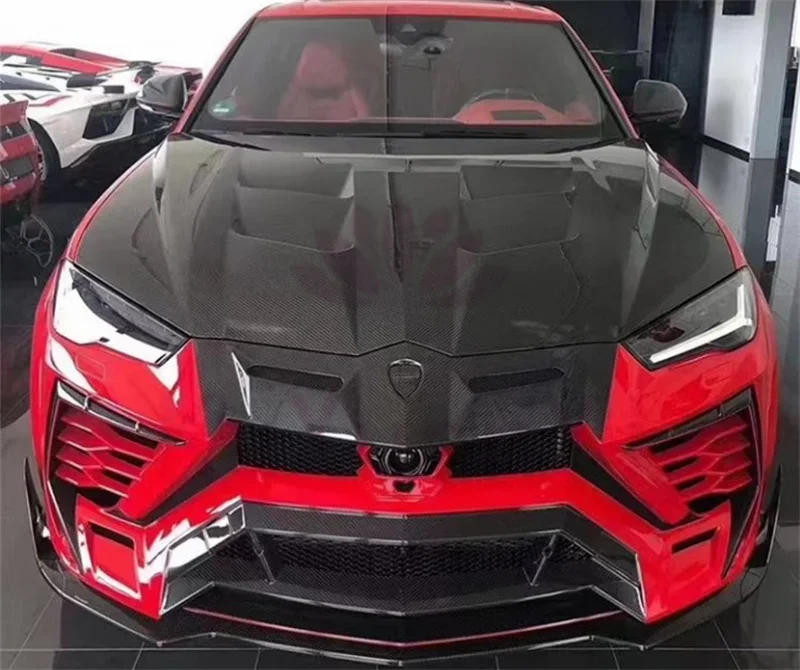 

Крышка капота двигателя из углеродного волокна LANOUT M-стиля подходит для модели Lamborghini Urus, комплект кузова, передний и задний бампер, сторона крыла