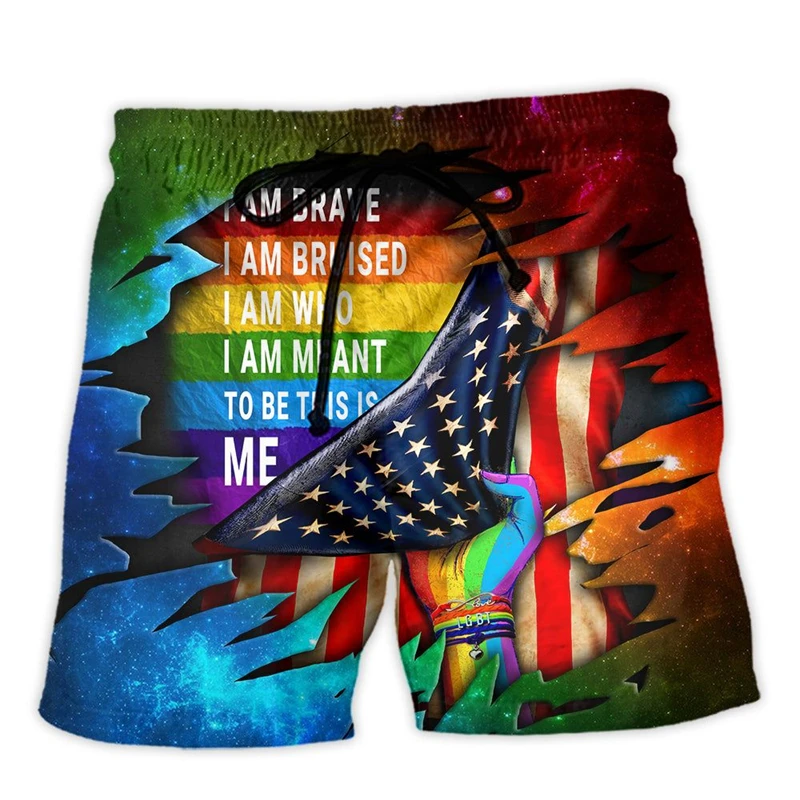 Men's Swimwear Shorts American Flag 3d Surfing Board Short Kids Beach Shorts Men Trunk USA Flag Swimsuit Sports Pants Briefs Boy