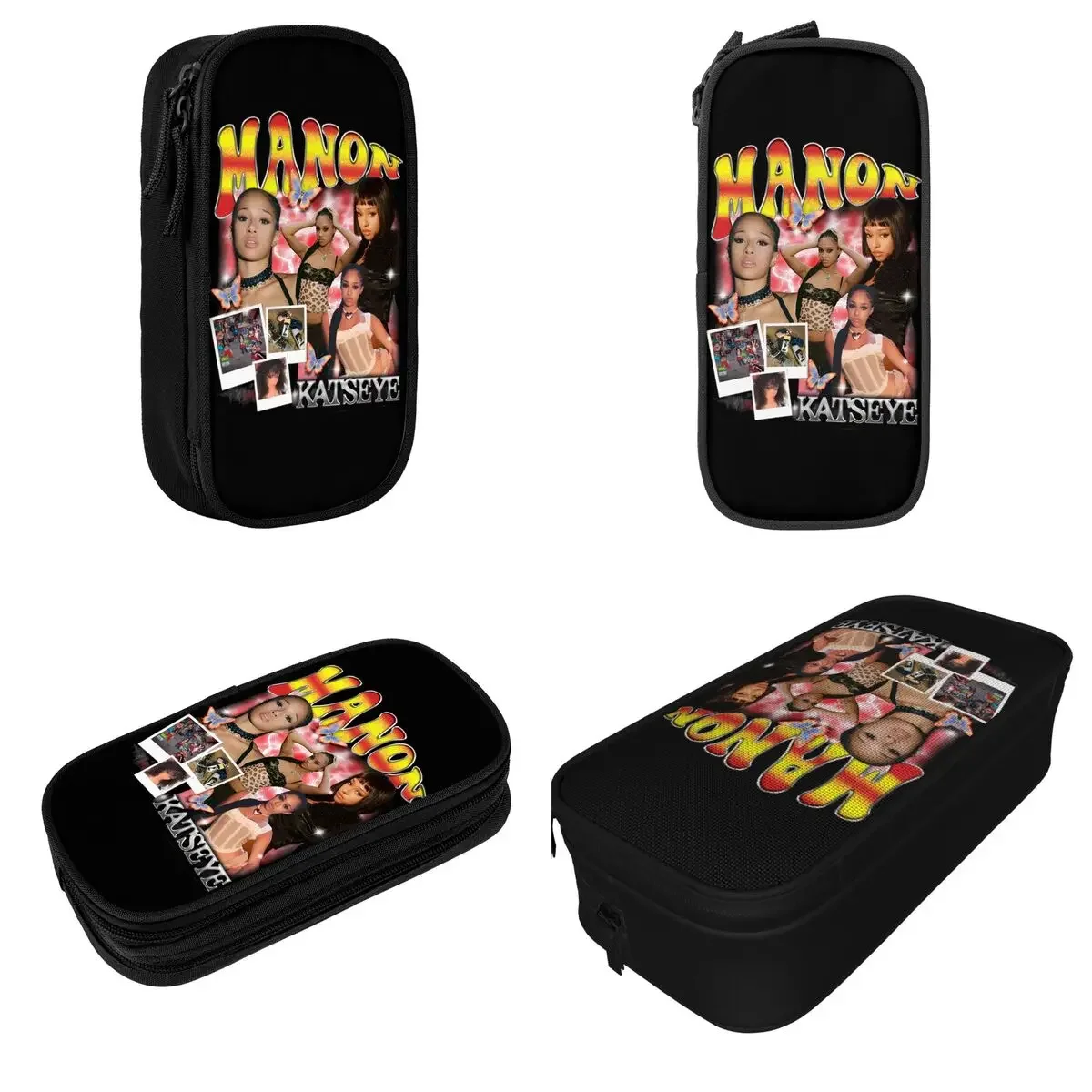 Cute Manon Katseye Gnarly Pencil Cases Kpop Group Pencilcases Pen for Girls Boys Big Capacity Bags Students School Stationery