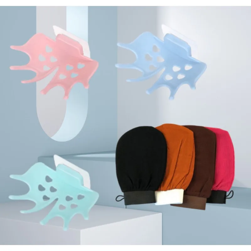 バスルームマッサージ用石鹸ボックス,吸盤,吊り下げブラケット,耐久性のあるシャワーグローブ,フロストツール,バスルームアクセサリー