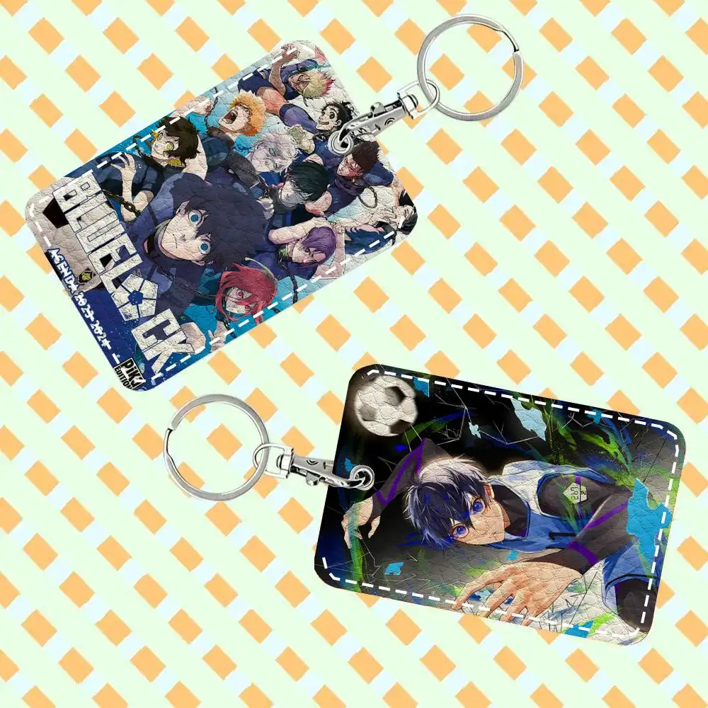 

Кожаный чехол-ключница для карт L-Lock в стиле аниме, брелок для ключей, держатель для карт, кольцо для ключей