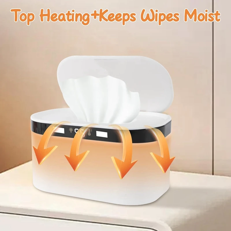 

Baby Wipe Warmer, Wet Wipe Warmer 5 Modes of Temperature Heating Control Dual Heat for Baby'S Comfort-ABRM