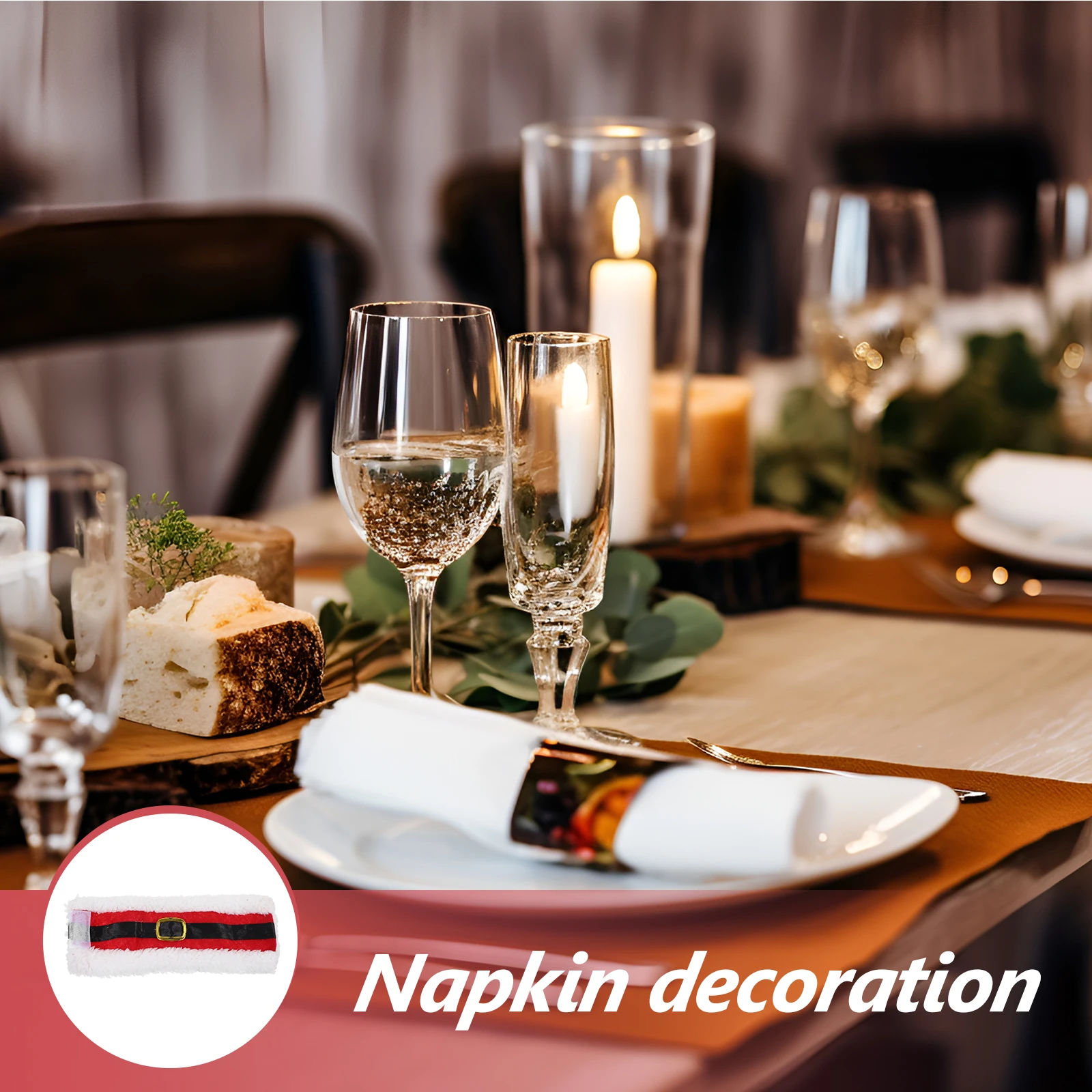

Belt Buckle Napkin Ring Napkins Rings Cute Bracket Bands for Tables Buckles Festive