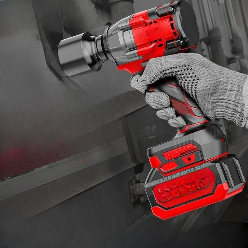

Brushless electric wrench high torque charging lithium battery high power impact electric board shelving woodworking auto repair