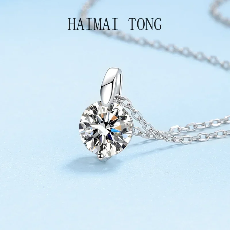 

Классическое 1/2/3CT VVS D цвет GRA муассанит ожерелье для женщин качественный бриллиантовый кулон платина PT950 оригинальный сертифицированный женский