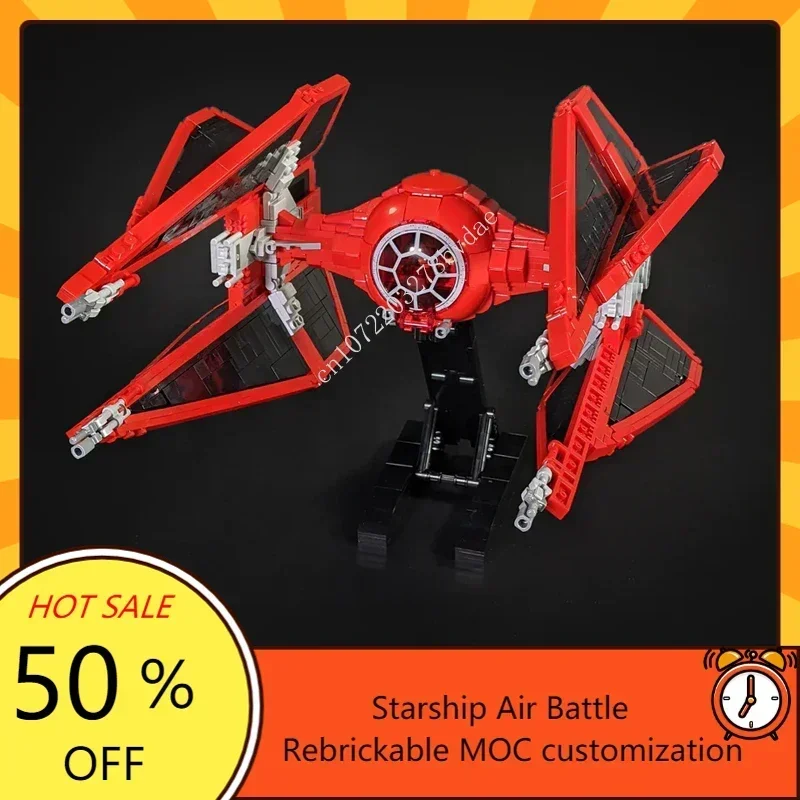 

1241PCS MOC Space Battle Series TIE Interceptor Emperor's Royal Guard Model Custom Puzzles Technology Educational Assembly Gift
