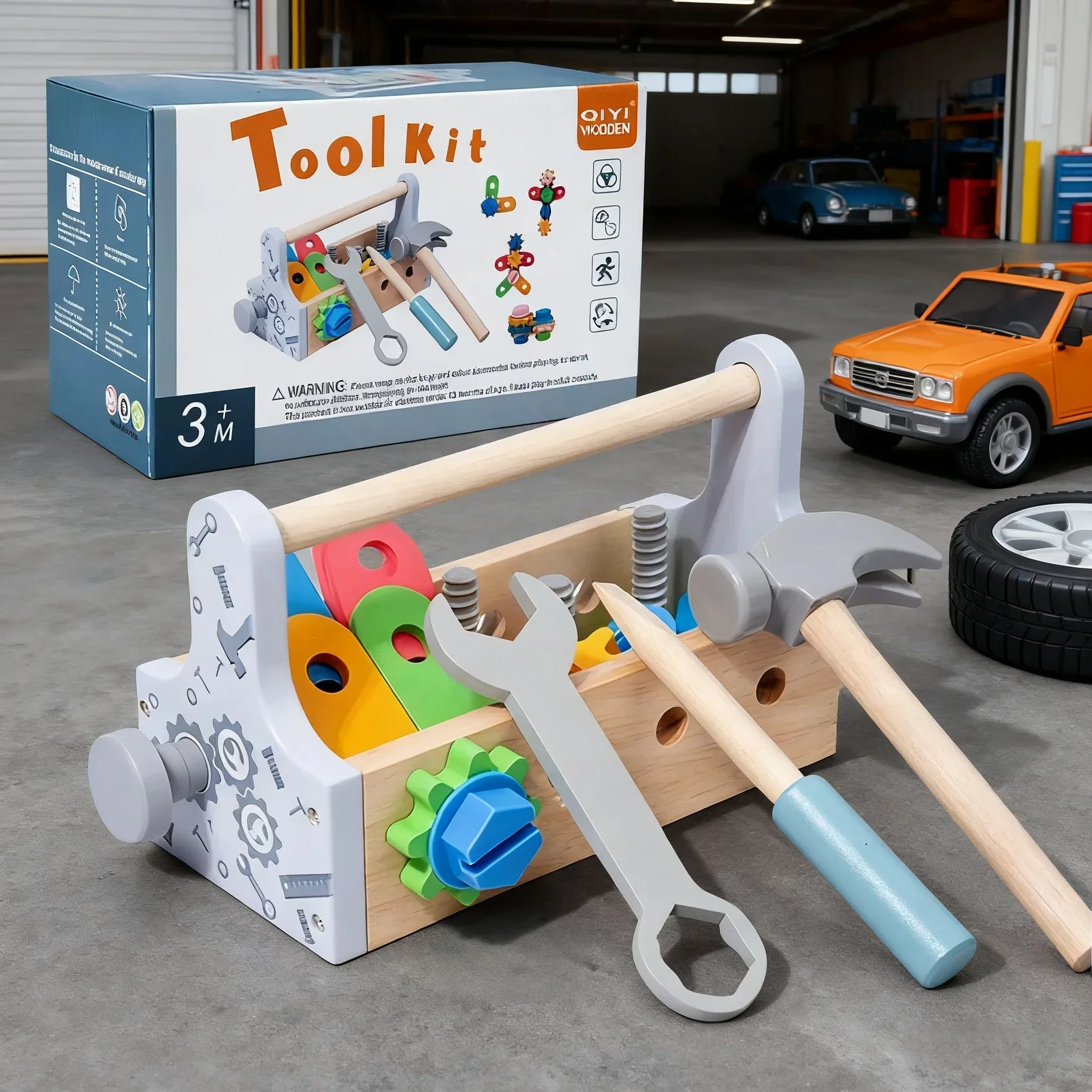 @ Panca per attrezzi per bambini Set in legno Giocattoli Giocattoli Montessori Banco da lavoro Giocattoli da costruzione Giocattoli educativi Regali di compleanno di Natale ragazzi