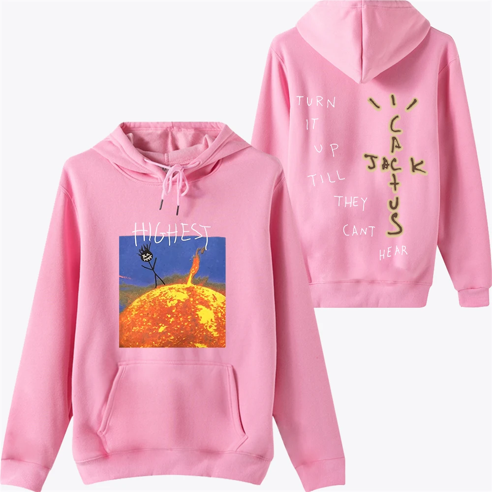 100% Cootton New jack cactus Highest Sun Astroworld Pullover Men Women Best-Quality Sweatshirts Cactus Jack Astroworld Hoodie