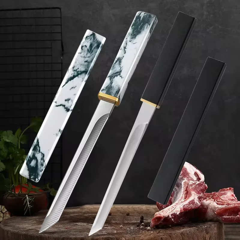 Utility Knife Cleaver Meat Chop Vegetable Kitchen Knives Slicing Meat Fruit Fish Knife Chef Hand Forge Boning Butcher Knife Tool