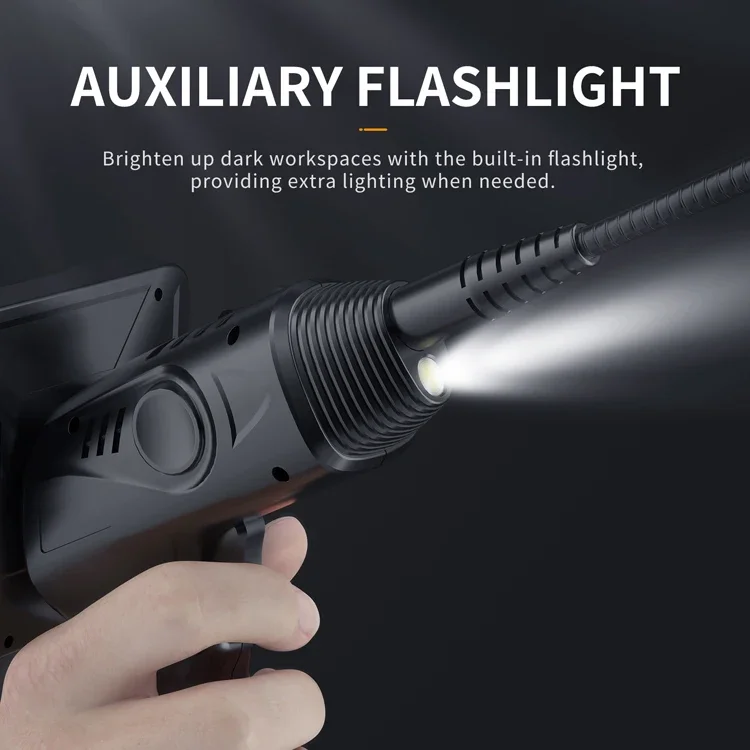 360 Degree Rotation Endoscope  Dual Lens 4.5inch Ips Handheld Inspection Borescope