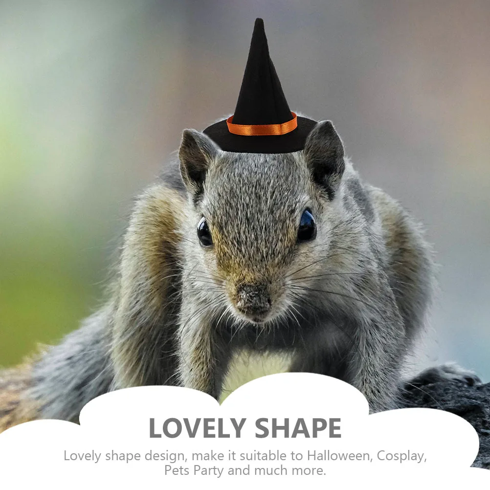 

1 set Halloween Hamster Hat Kit Bowtie Scarf Adjustable Witch Hat For Small Pets Lizard Guinea Pig Party Decor Cosplay Accessory