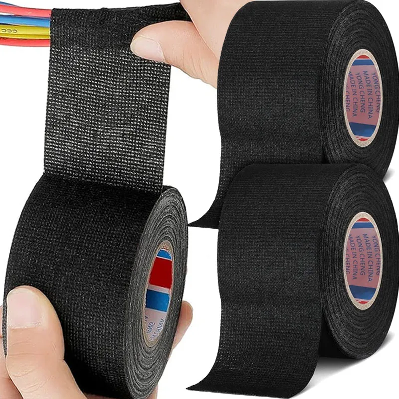 15 Meter hitzebeständiges, flammhemmendes Klebeband, Klebeband aus Stoff für den Schutz von Autokabelbäumen, Breite 9/19/25 mm