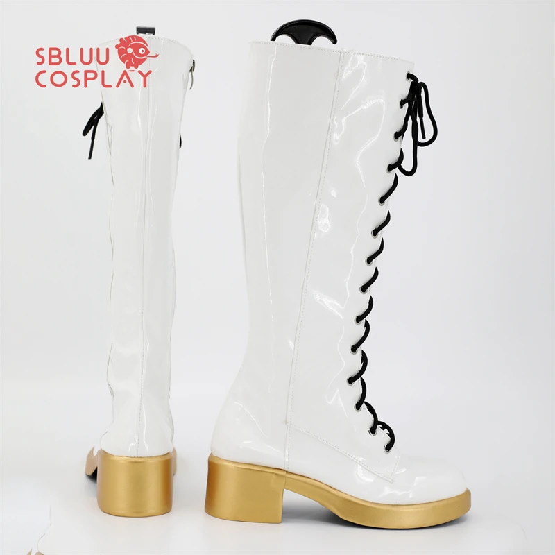 SBluuCosplay KPop Demon Hunters Rumi Cosplay Schuhe Weiß Maßgeschneiderte Stiefel