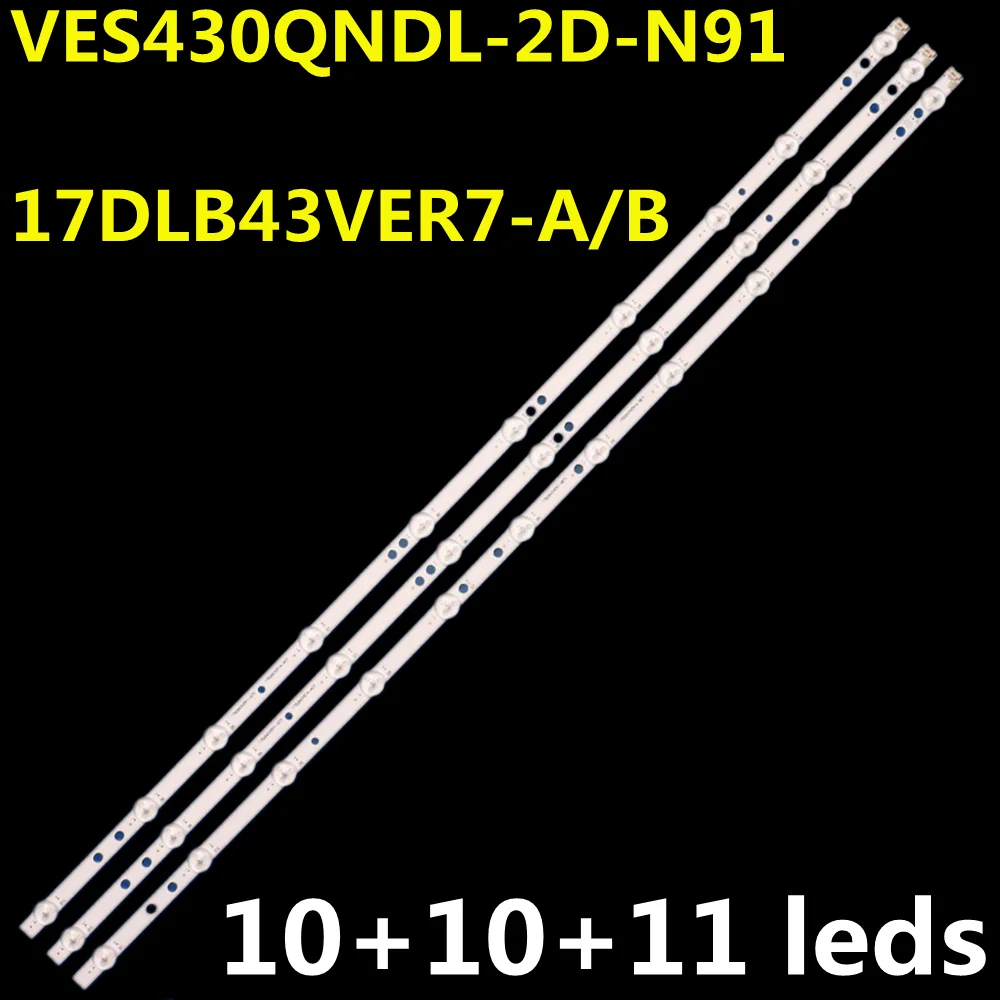 

LED Backlight Strip For 17DLB43VER7-A B LUX0143008 TX-43HX580B 43U2063DB E43UHDHDRS3Q 43HAK6150U JVC LT-43VU3900 LT-43CF890