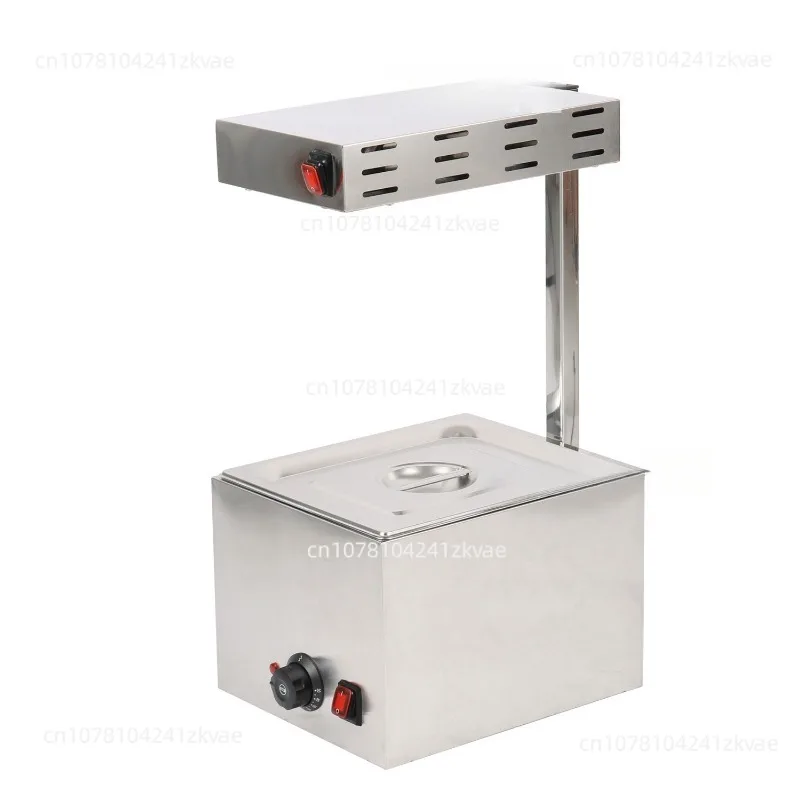 Heating lamp French fries fried chicken large capacity popcorn  commercial stainless steel French fries heating machine