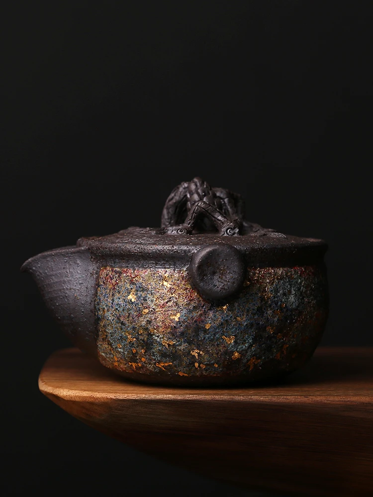 

Handmade Japanese Sle Tea Brewing Pot Ro Mineral Treasure Bottle Pinecone Coarse Cercs Handheld Bowl Tea Brewing Pot
