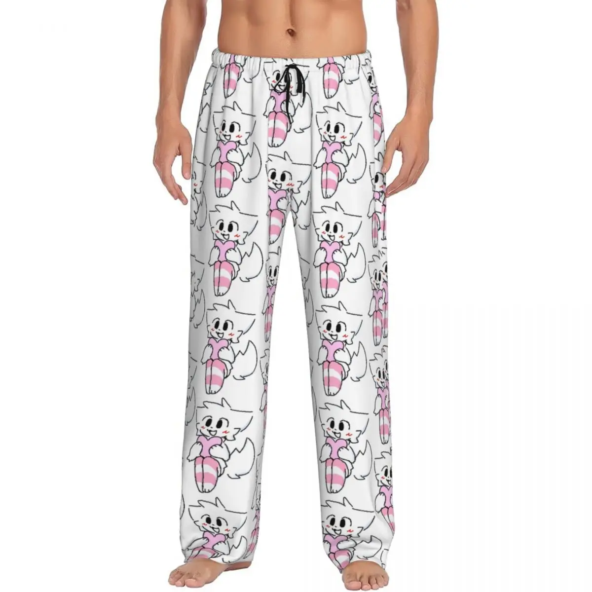 

Custom Boykisser Silly Cat Pajama Pants Men Cute Cartoon Sleepwear Lounge Sleep Bottoms Stretch with Pockets