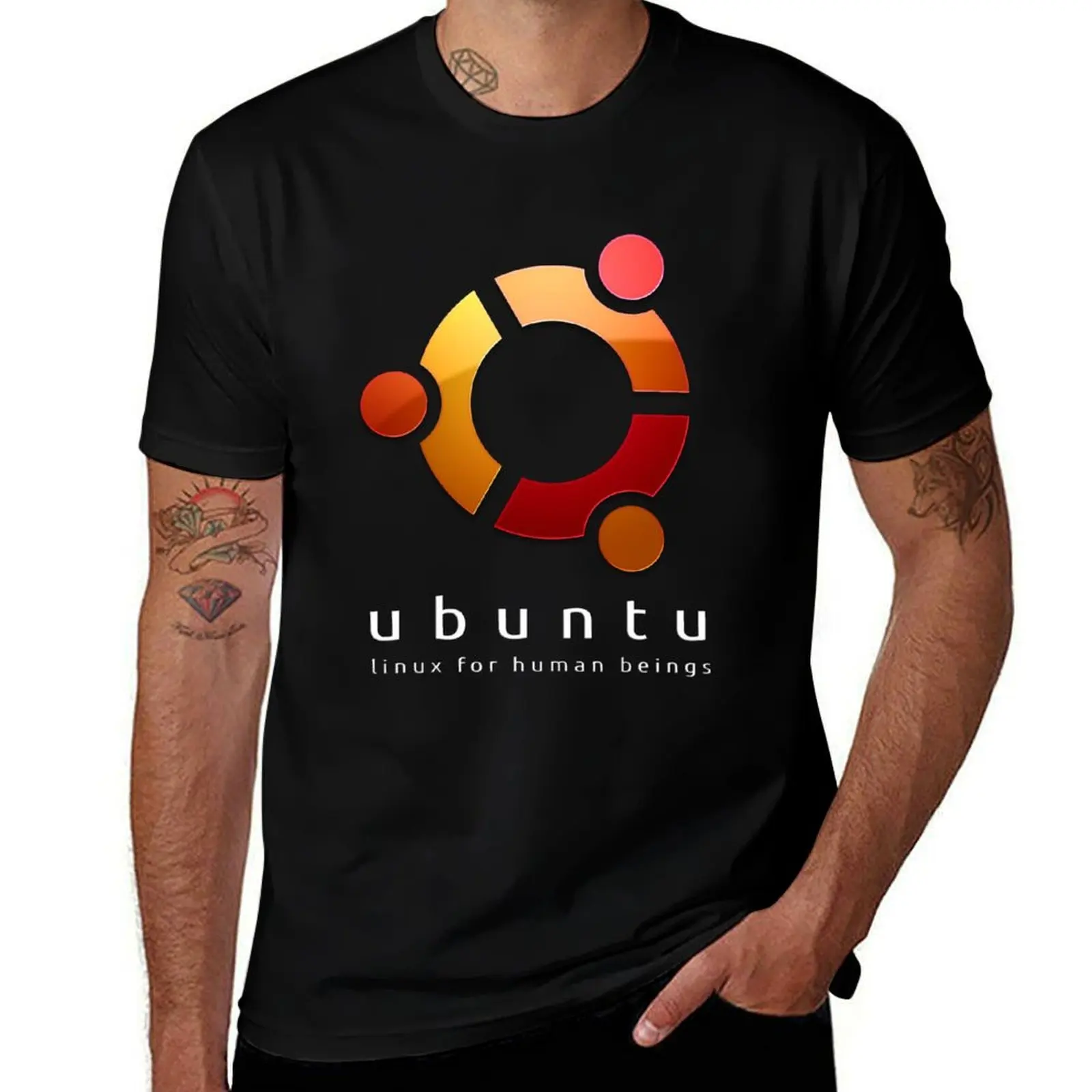 Ubuntu - linux for human beings T-Shirt cotton t shirts man 100% T-Shirt