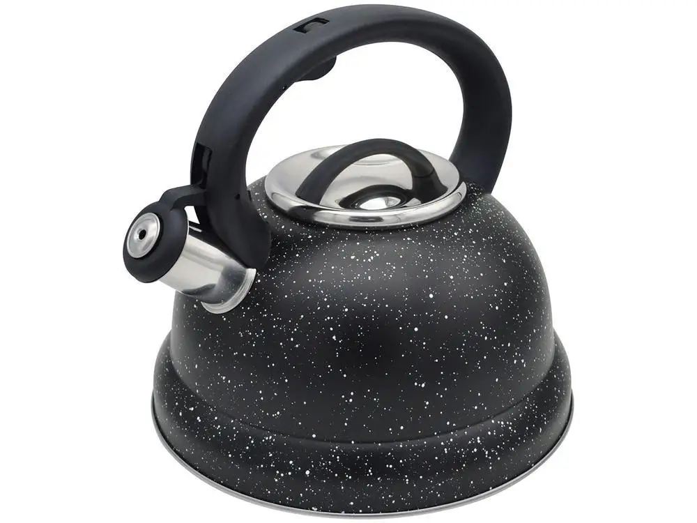 Black Marble 2.7L Rome Brinox Kettle with Whistle