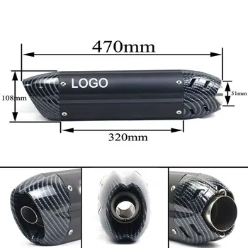 370mm 470mm 通用摩托車 Mivv 排氣消音器管 逃逸摩托車 DB Killer 適用於雅馬哈 FZ6N R1 GSXR1000 Z1000 Z750 800 Z900 10 最佳銷售 逃脫 mivv - №3