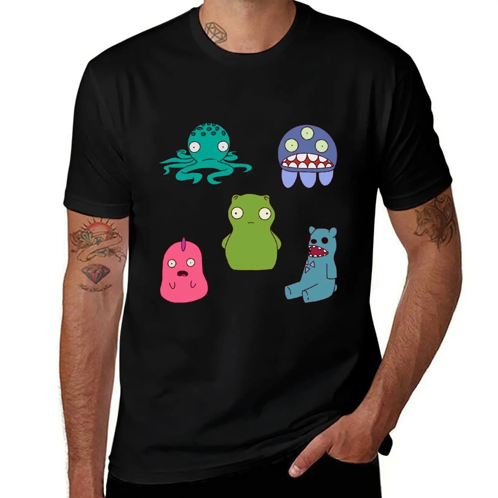 

Kuchi Kopi & Friends Stickers T-Shirt t shirt custom print anime t shirts for man t shirts for man cotton soft T-Shirt