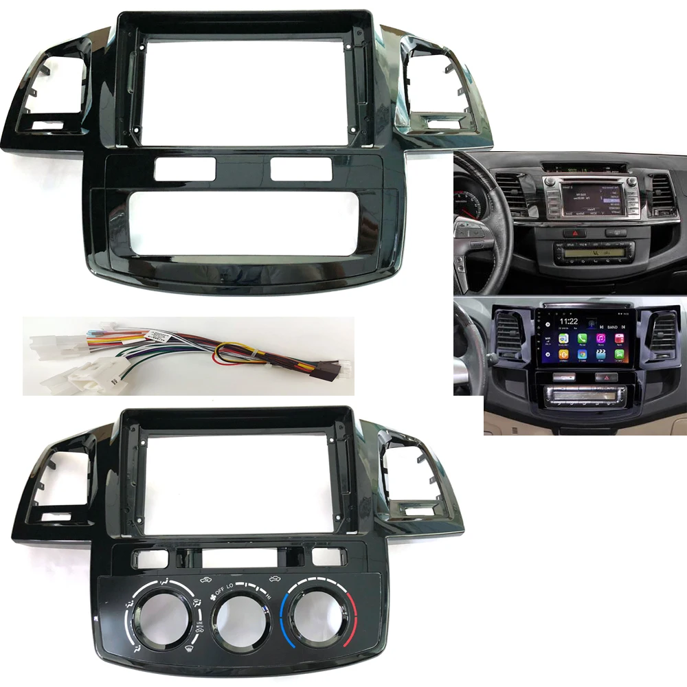 

9 Inch Car Radio Fascia For Toyota Fortuner Hilux Vigo 2009-2015 2005 Android MP5 Player Casing Frame Head Unit Stereo Cover