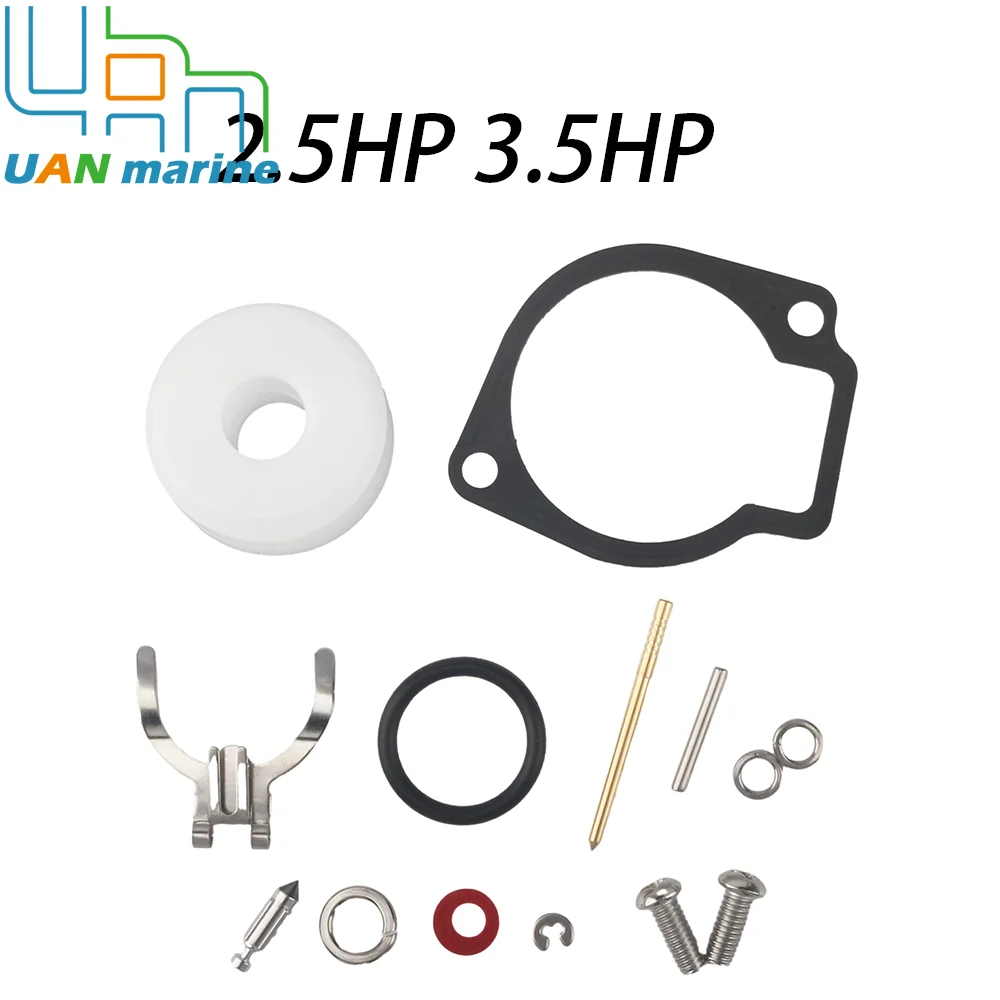 Carburetor Rebuild Kit w/ Float Compatible with Mercury Mariner Boat 2.5HP-150HP 41859M 802706A1 11502M 8M6010311 8542561 811222