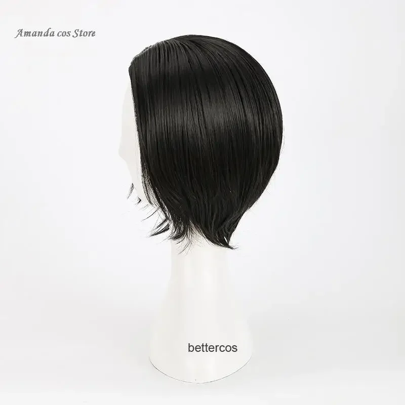 Oosaki نانا شعر مستعار تأثيري أنيمي نانا تأثيري مجوهرات النساء قصيرة شعر مستعار أسود مانغا نانا أوساكا غطاء شعر مستعار مجاني عيد الميلاد أقراط المختنق