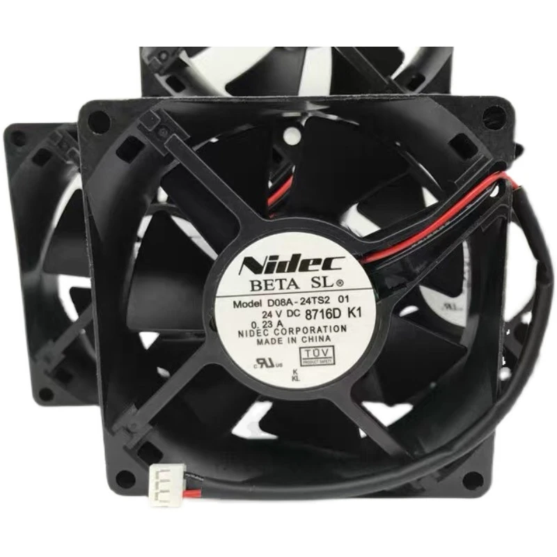 1 piece Original Nidec 8025 D08A-24TS2 01 24V 0.23A 8cm inverter fan air blower