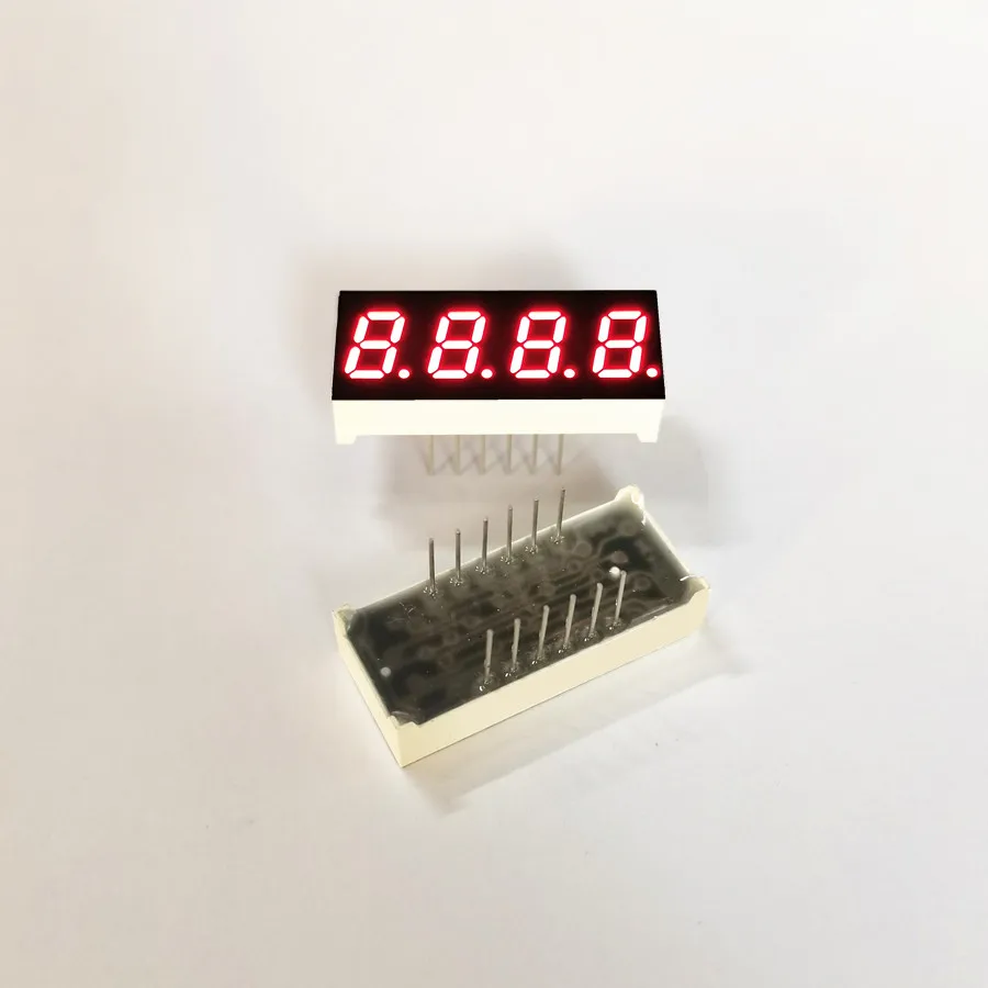 10Pcs 0.3Inch 4Bit Bright Red Light Digital Module KYX-3043AS/BS 12Pin 30.5*13*7MM LED Digitron Common Cathode Digital Tube ﻿