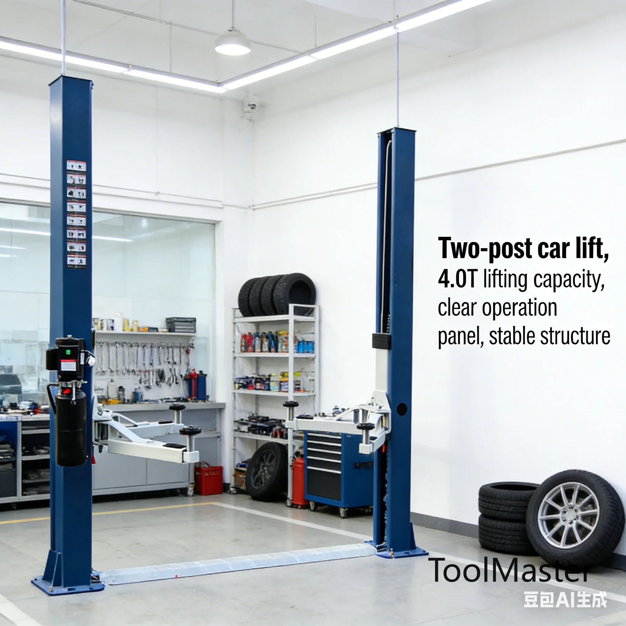

[Hot Sale]1850mm Two-Post Hydraulic Car Lift Elevator 9000Lbs/4200kg Workshop Double Cylinder 4t Lifting Capacity