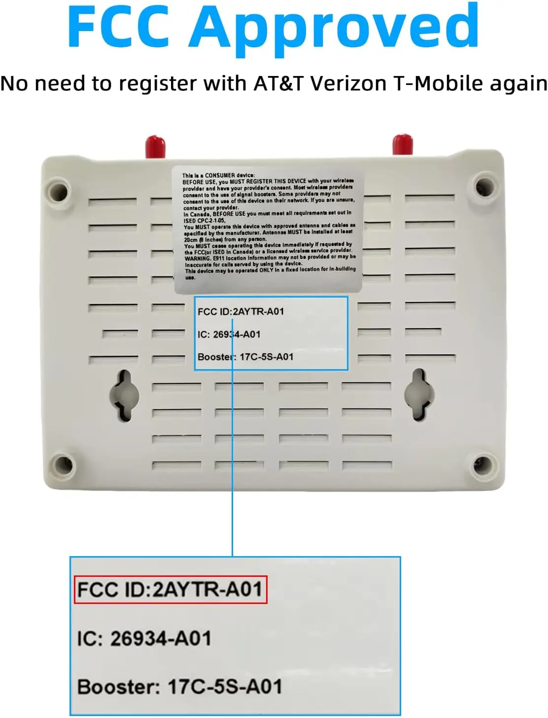 

Cell Phone Booster for Home & Multi-Room,Up to 6000 sq ft,Cell Phone Signal Booster for Band 66/25/2/4/5/12/13/17