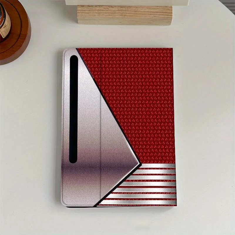 

Красочный чехол-подставка из металла с красной сеткой для Samsung Galaxy Tab S6 S7 S8 S9 S10 FE Plus Lite, мягкий, гибкий, подарочный