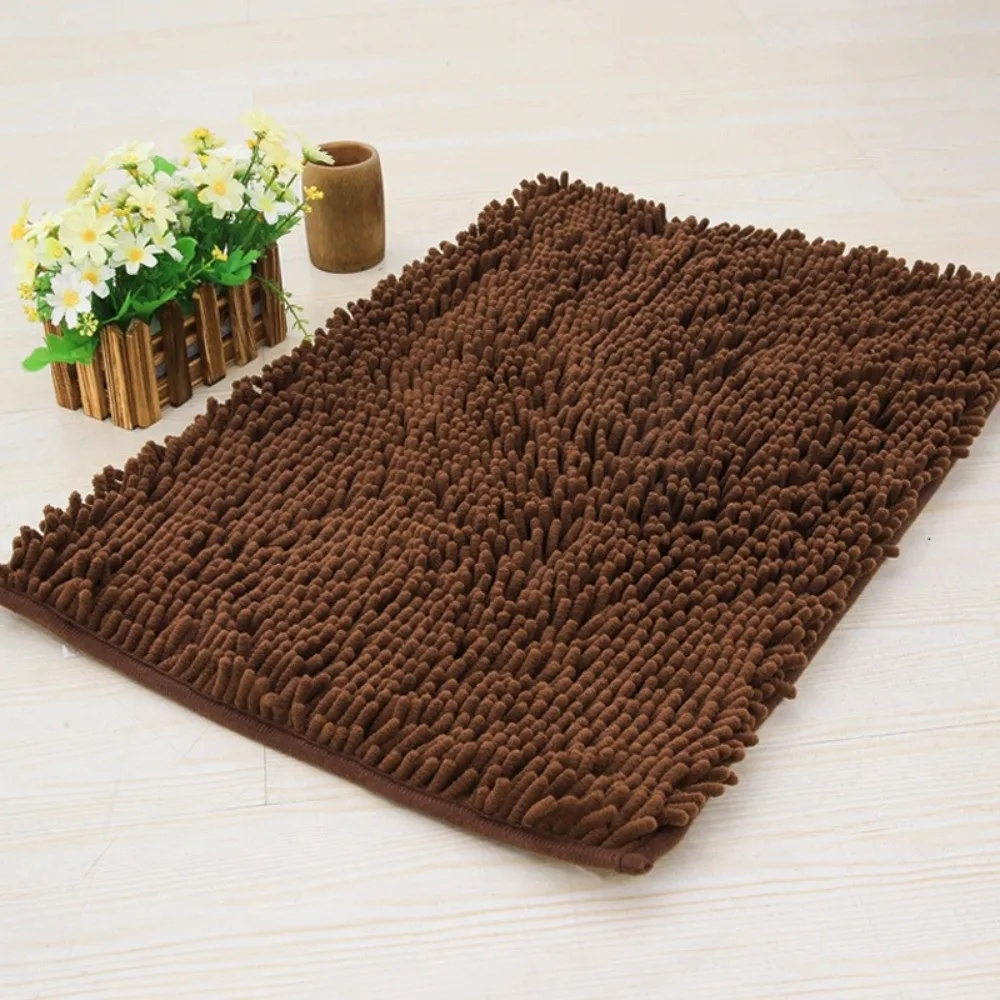 New 40*60cm Bath Mat Chenille Machine Washable Anti Slip Bath Mat Anti Mould Extra Soft Super Absorbent Bath Mat