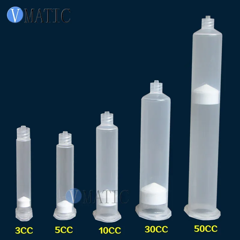 Free Shipping 3/5/10/30/55 Cc Ml US Style High Quality Plastic Dispenser Pneumatic Transparent Syringe With Piston