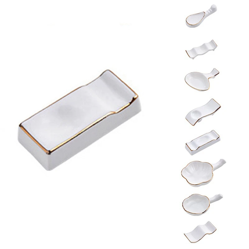 

1 Pcs Ceramic Chopsticks Rest Stand Nordic Style Sticks Holder Fork Stand Spoon Tableware Holder