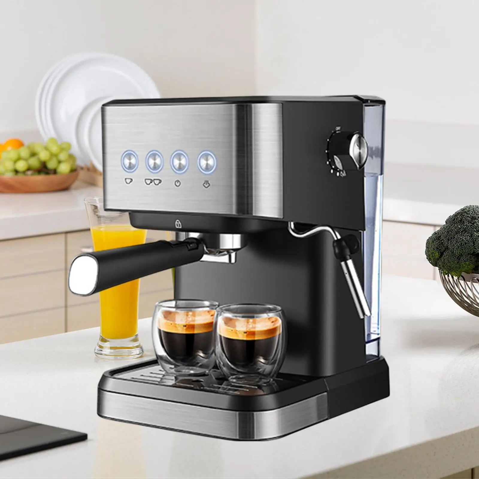 

Italian Drip Coffee Machine Semi Automatic Coffee Maker for Hotel EU Adapter