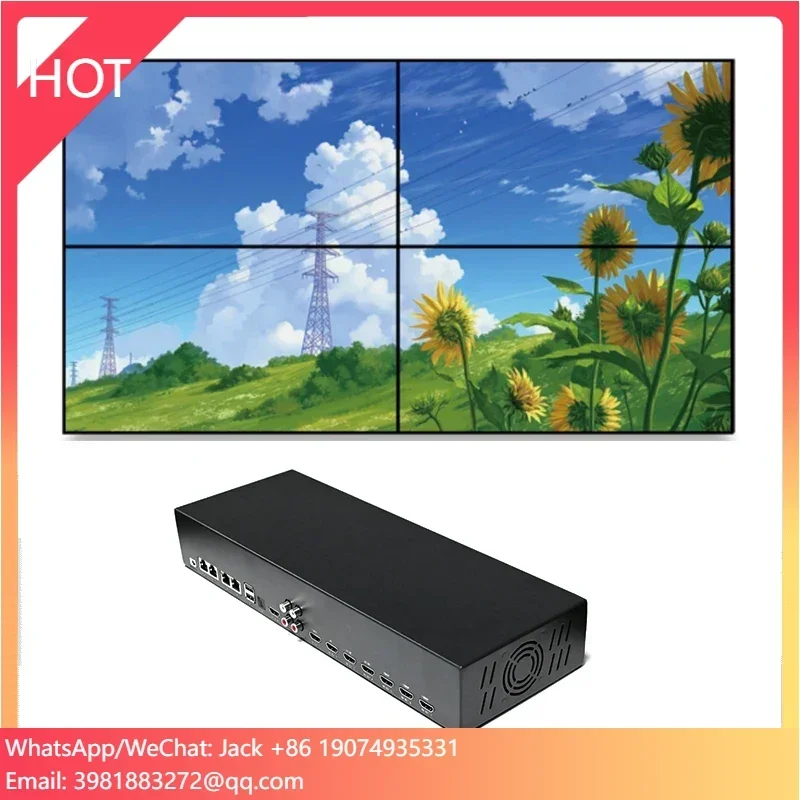 

Portable 4K HD Media Player 2.0 Input 6 Outputs Quick Video Wall Establishment On-The-Go Situational Video Splitters Converters